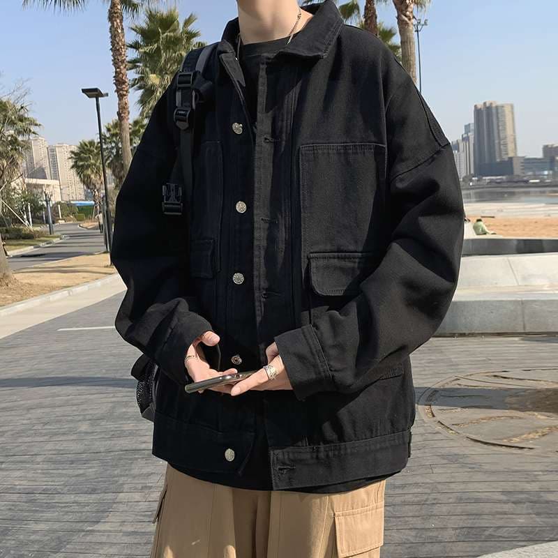 韓国ファッション オーバーサイズデニムジャケット