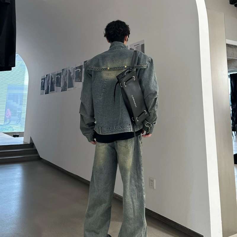 韓国ファッション ストリートデニムトップス