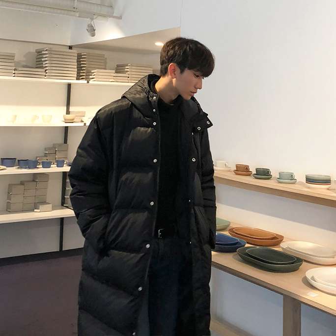 韓国ファッション ロングダウンコート