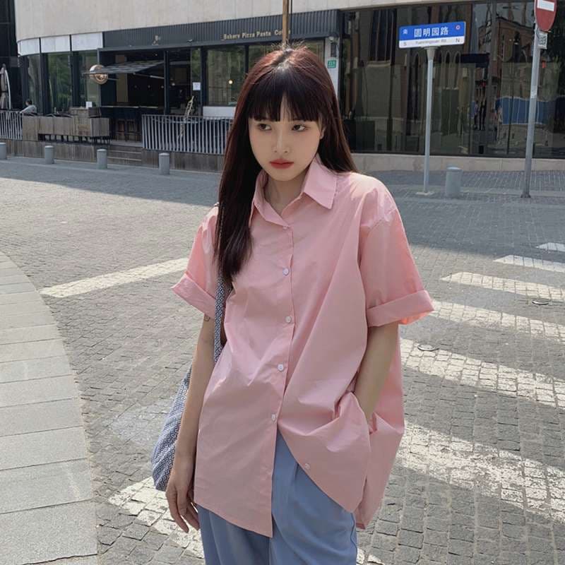 韓国ファッション オーバーサイズシャツ