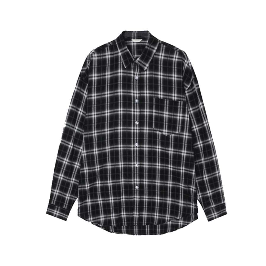 韓国ファッション チェック柄シャツ