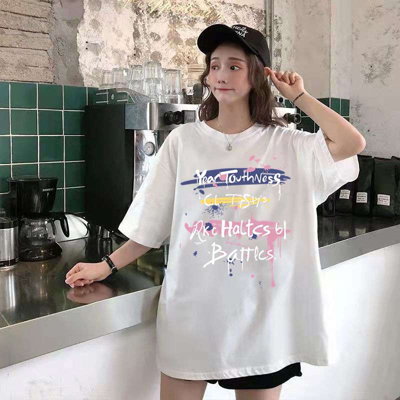 韓国ファッション オーバーサイズ グラフィック Tシャツ