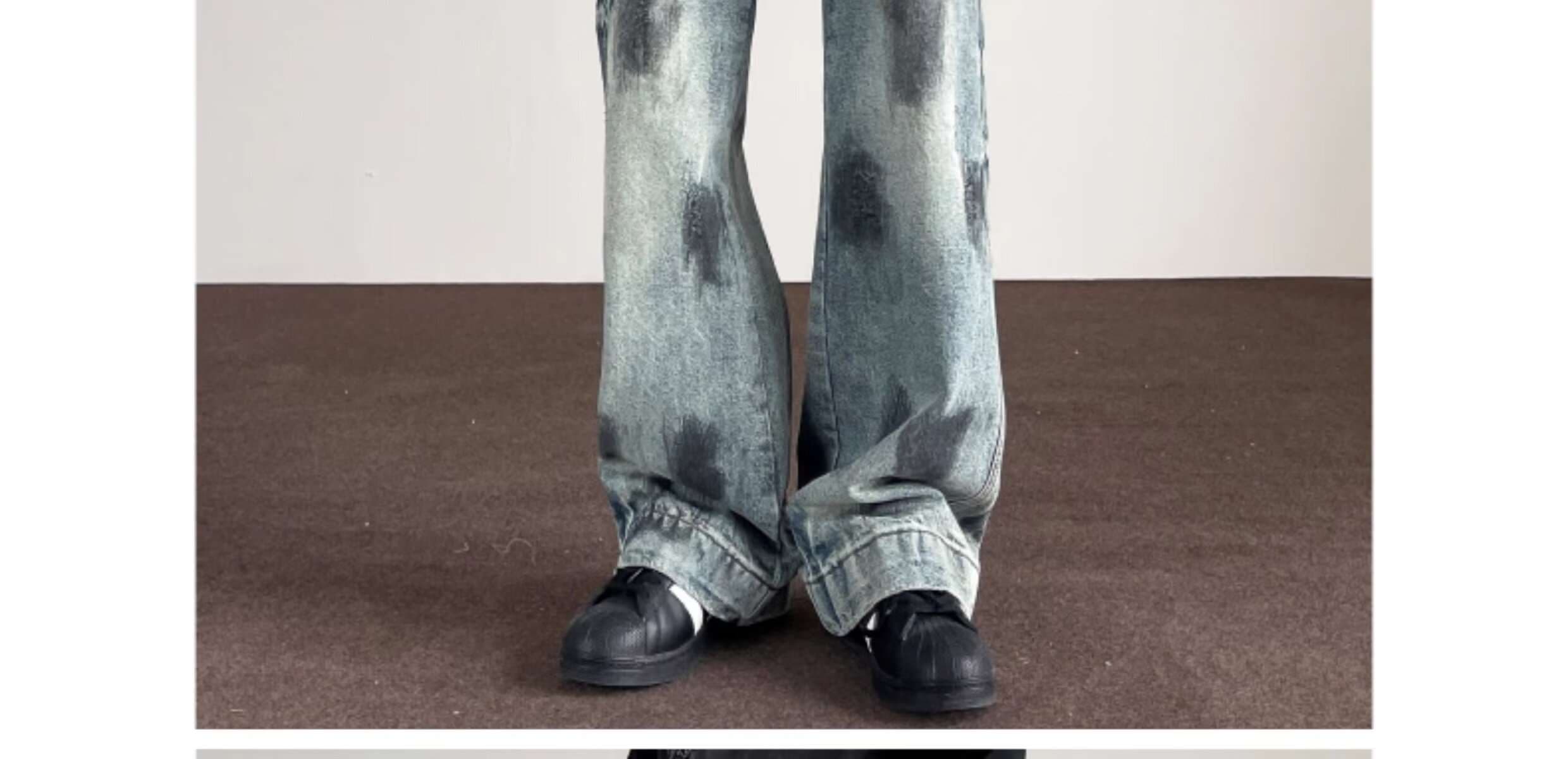 韓国ファッション ストリートワイドデニム