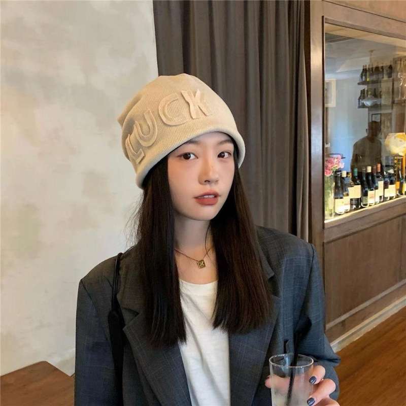 韓国ファッション モノトーンシンプルニット帽
