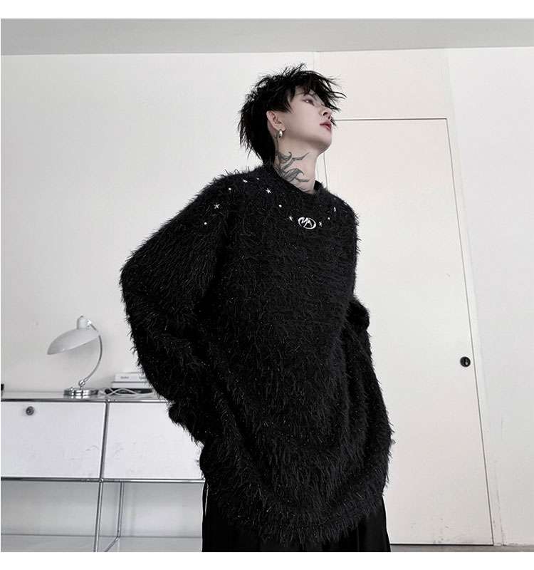 韓国ファッション ふわもこオーバーサイズニット