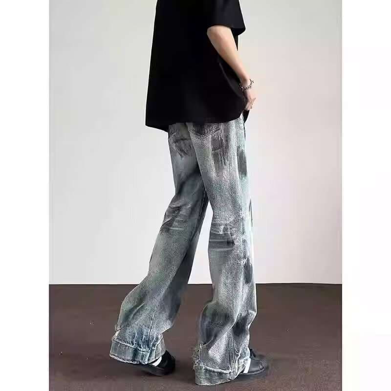 韓国ファッション ストリートワイドデニム