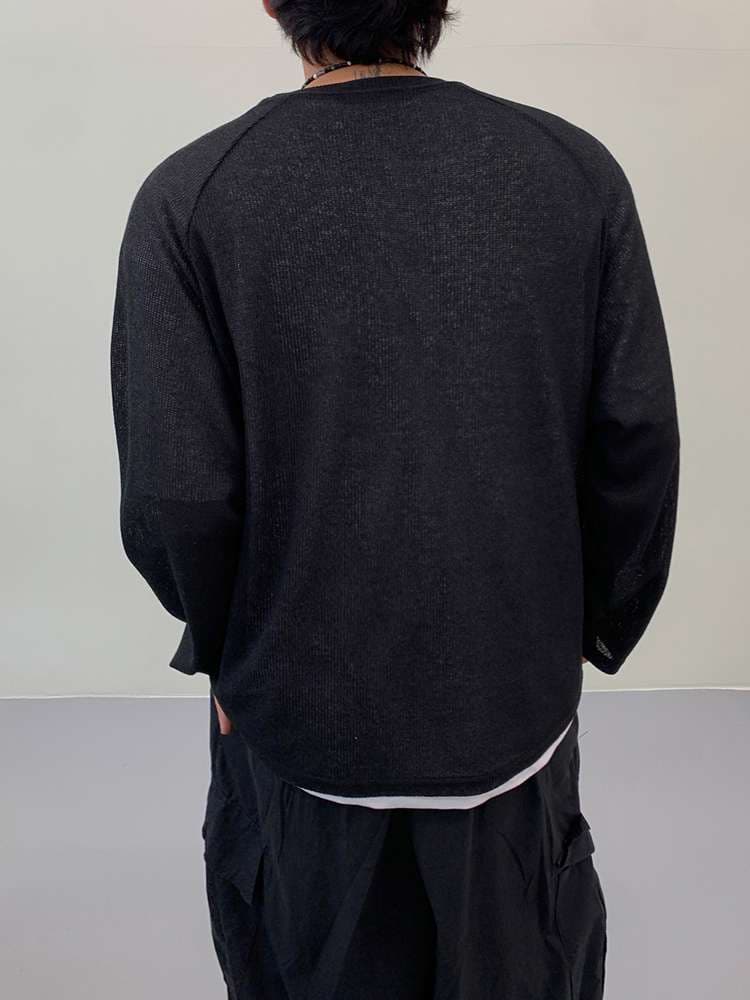 韓国ファッション ストリートグラフィックロングスリーブ
