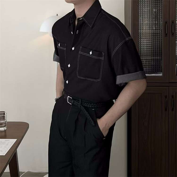 韓国ファッション 上品シャツ