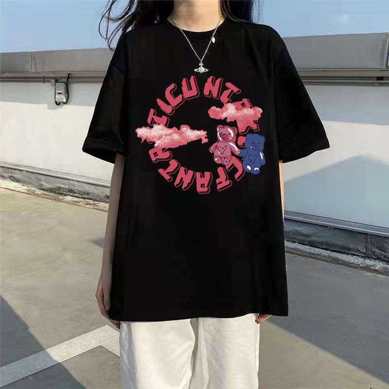 韓国ファッション オーバーサイズ グラフィック Tシャツ