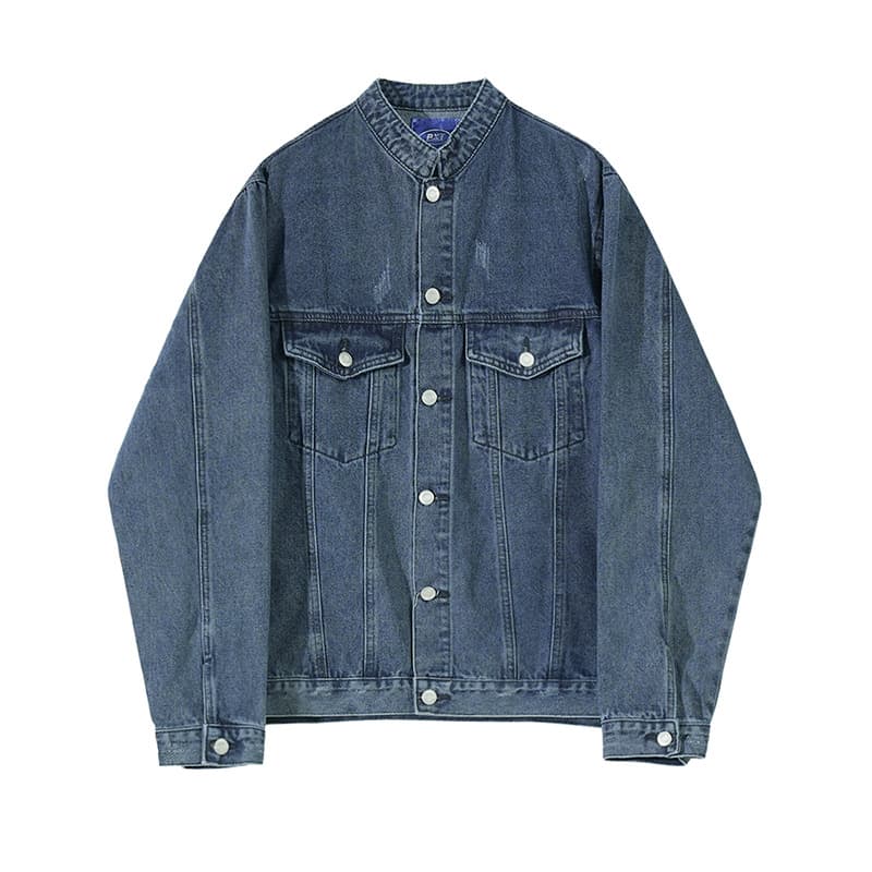 韓国ファッション ライダース風デニムジャケット