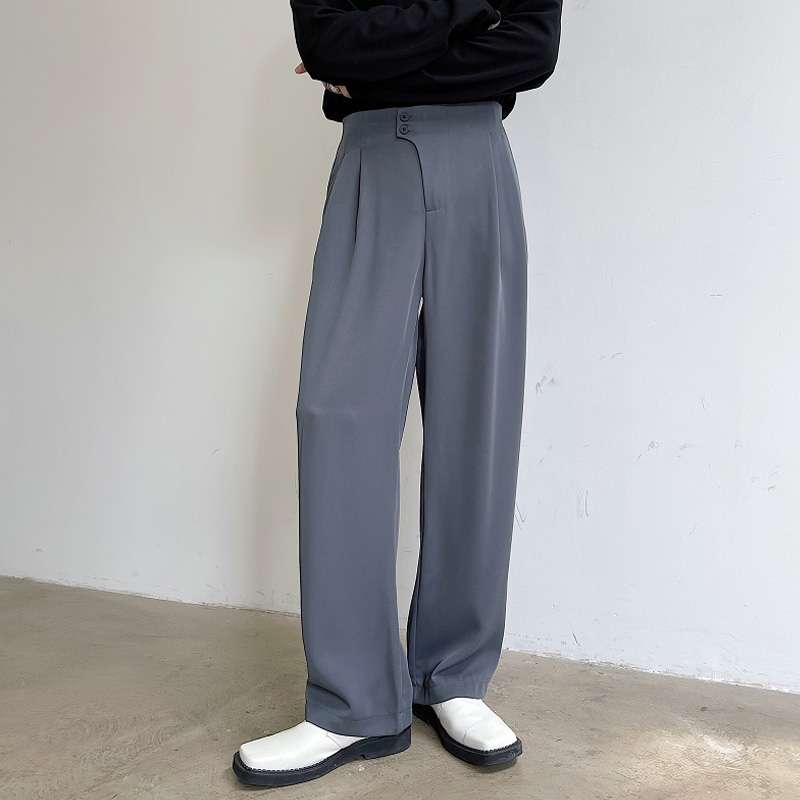 韓国ファッション ゆったりストレートパンツ