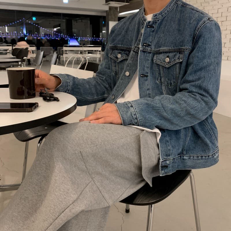 韓国ファッション ライダース風デニムジャケット