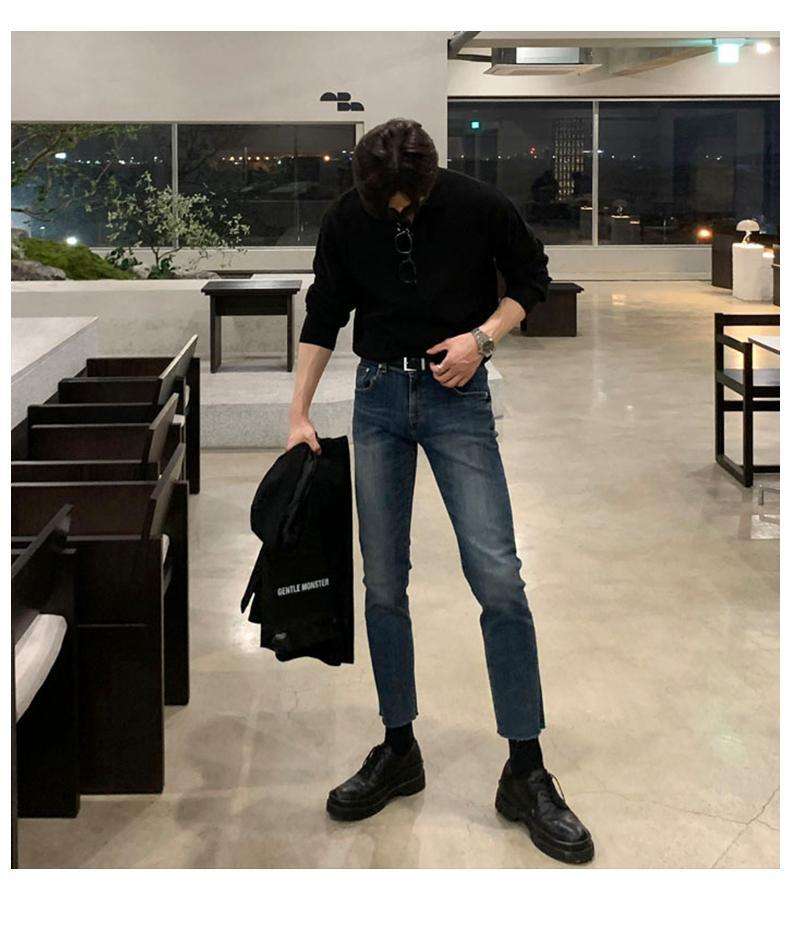 韓国ファッション モードなスタイルアップジーンズ