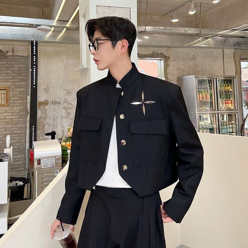 韓国ファッション モードミリタリージャケット