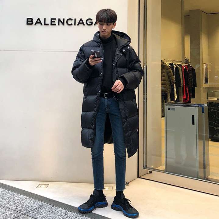 韓国ファッション ロングダウンコート