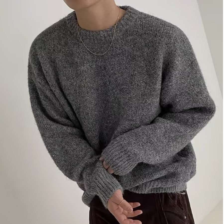 韓国ファッション ゆったりシルエットニットセーター