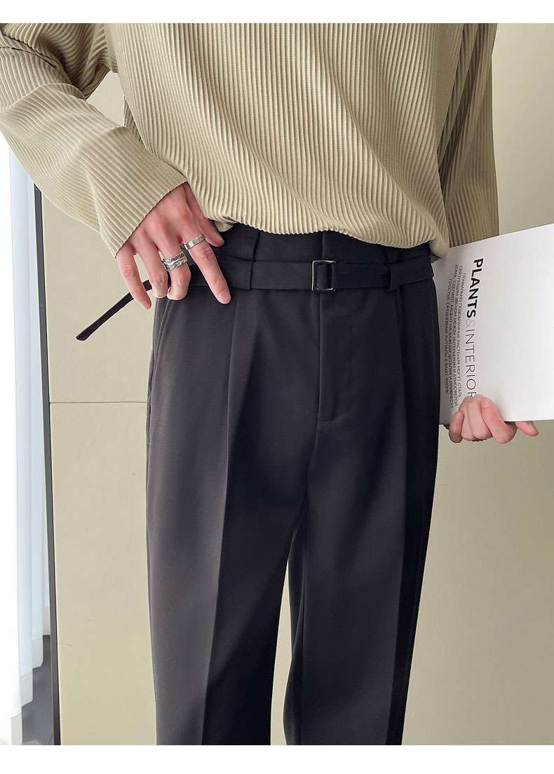 韓国ファッション ゆったりストレートパンツ