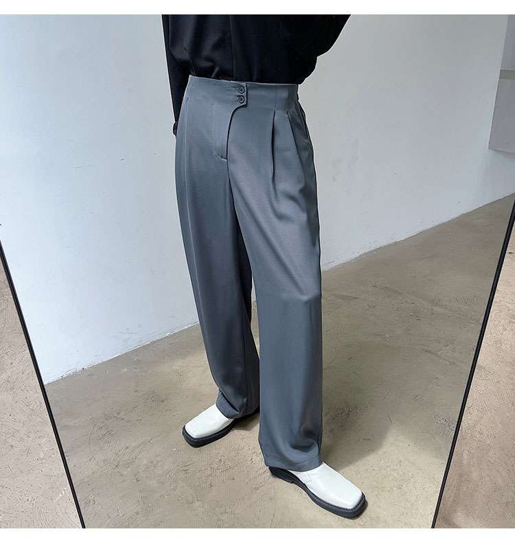 韓国ファッション ゆったりストレートパンツ