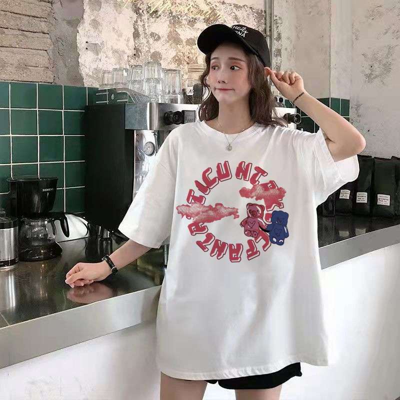 韓国ファッション オーバーサイズ グラフィック Tシャツ