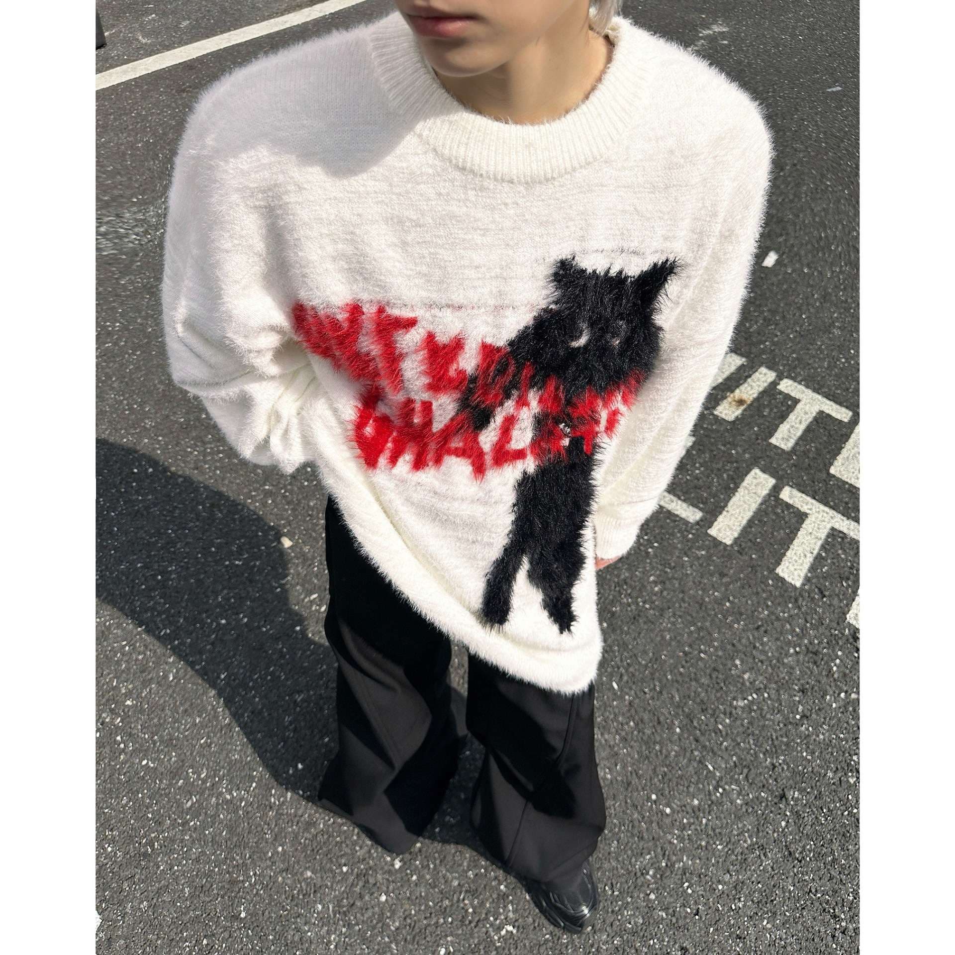 韓国ファッション 闇くまニット