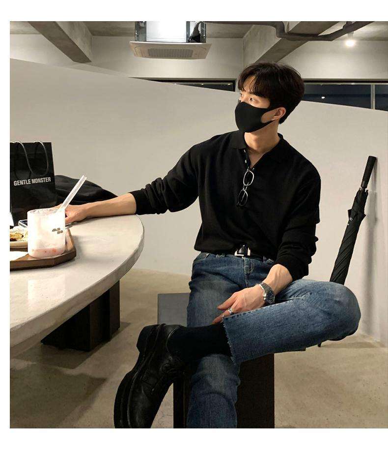 韓国ファッション モードなスタイルアップジーンズ