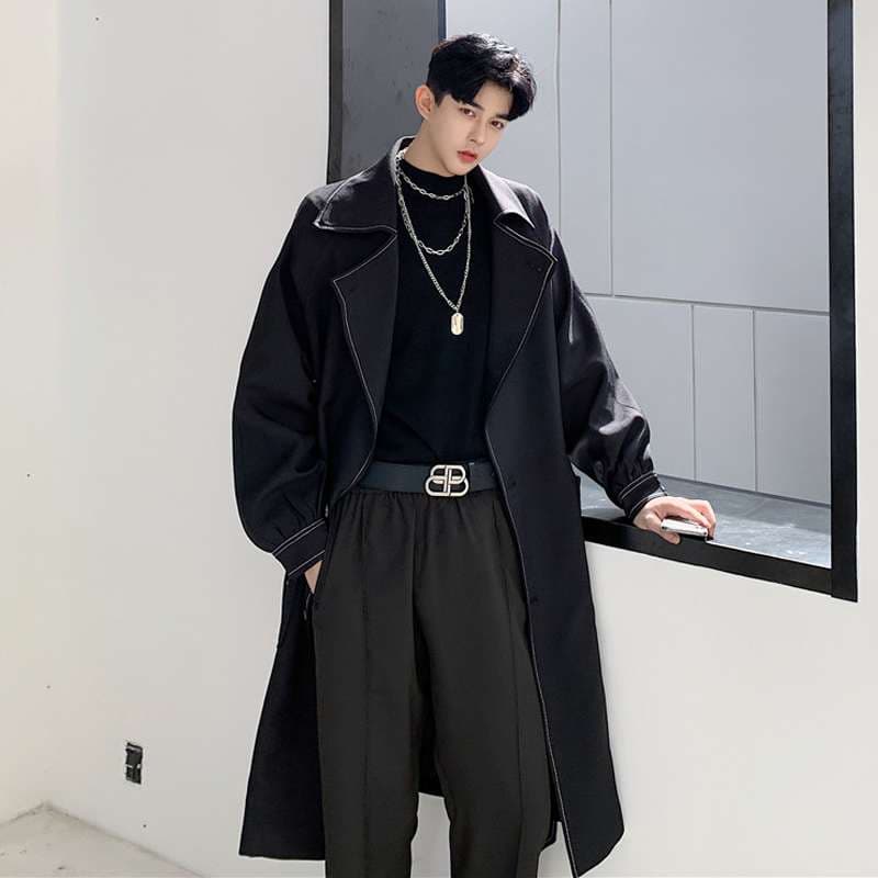 韓国ファッション オーバーサイズロングコート