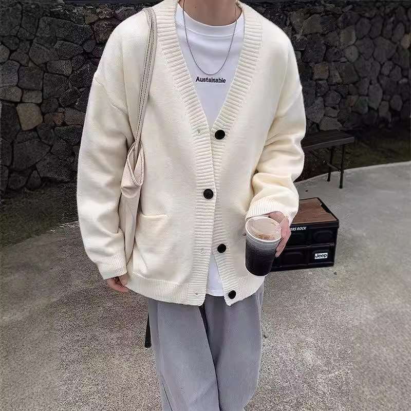韓国ファッション オーバーサイズ ざっくり編み カーディガン