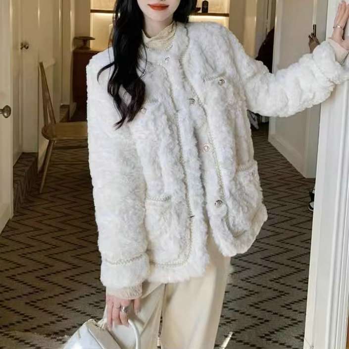 韓国ファッション もこもこボアジャケット