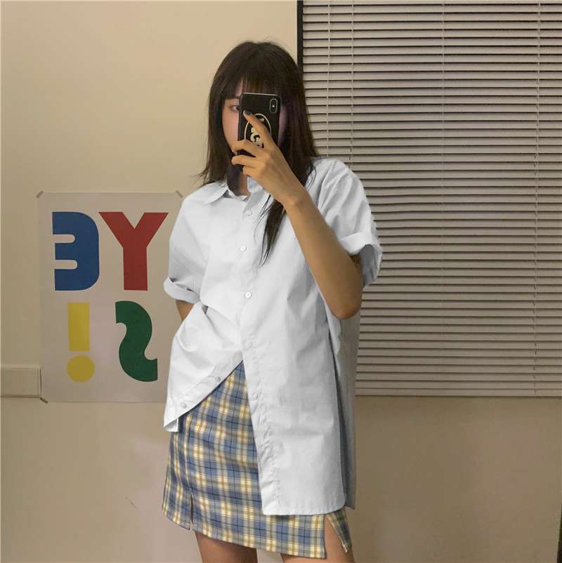 韓国ファッション オーバーサイズシャツ