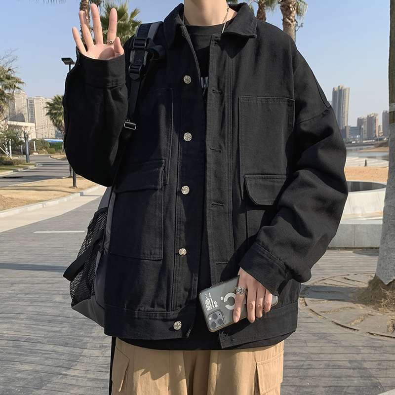 韓国ファッション オーバーサイズデニムジャケット