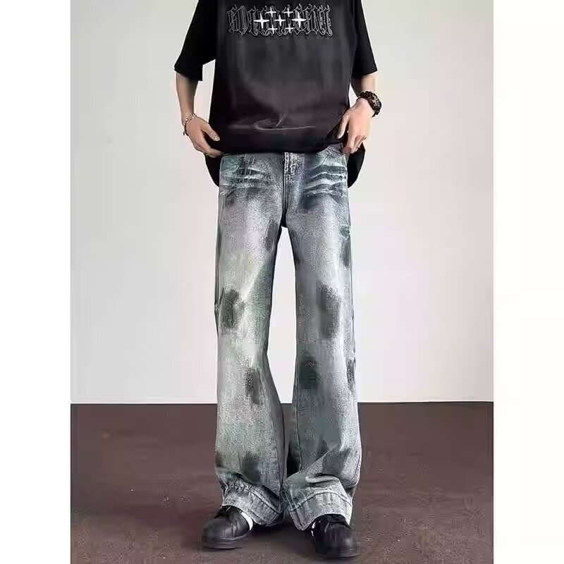 韓国ファッション ストリートワイドデニム