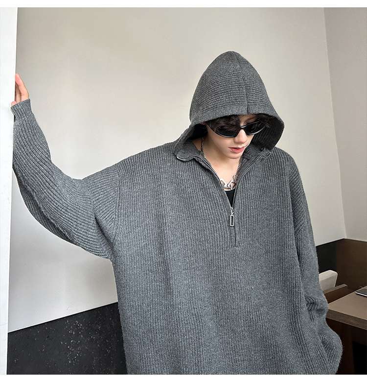 韓国ファッション オーバーサイズフードパーカー