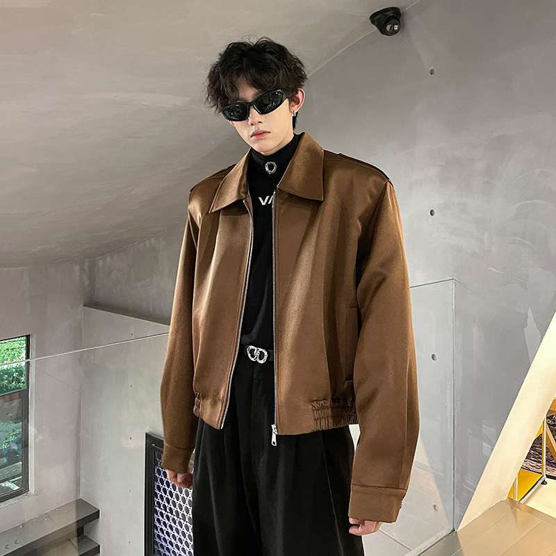 韓国ファッション オーバーサイズレザージャケット