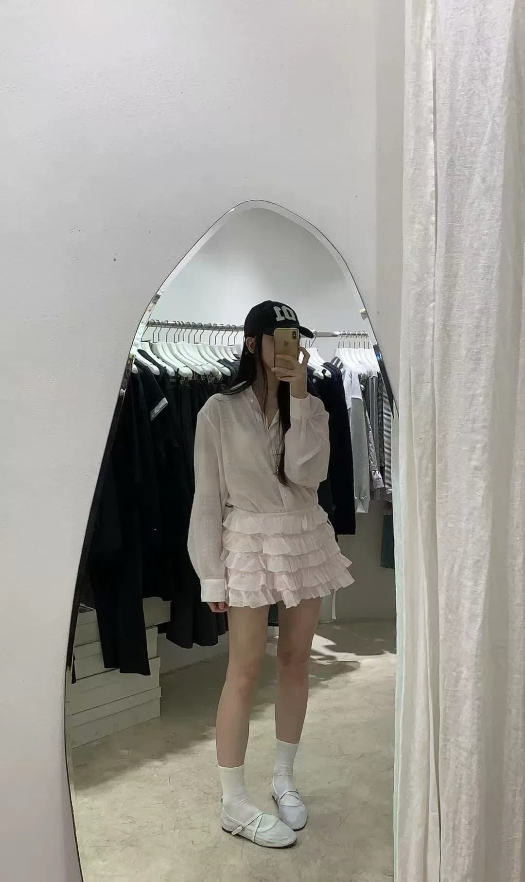 韓国ファッション ふんわり層ティアードセットアップ