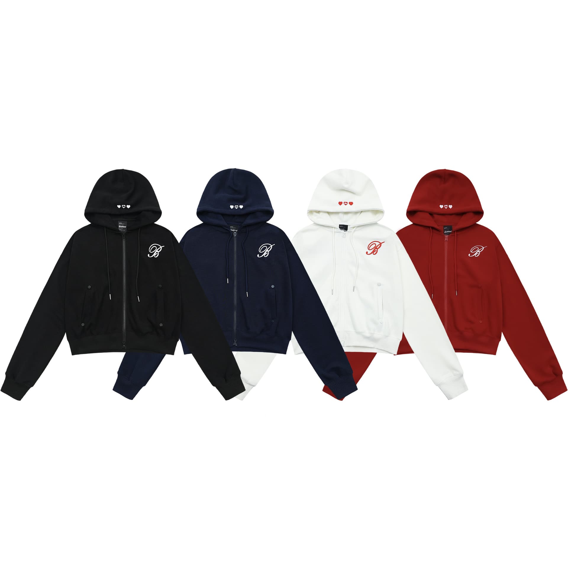 韓国ファッション バックロゴパーカー